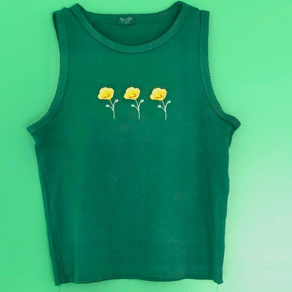 John galt tank top with embroidered flowers - Picture 2 of 4